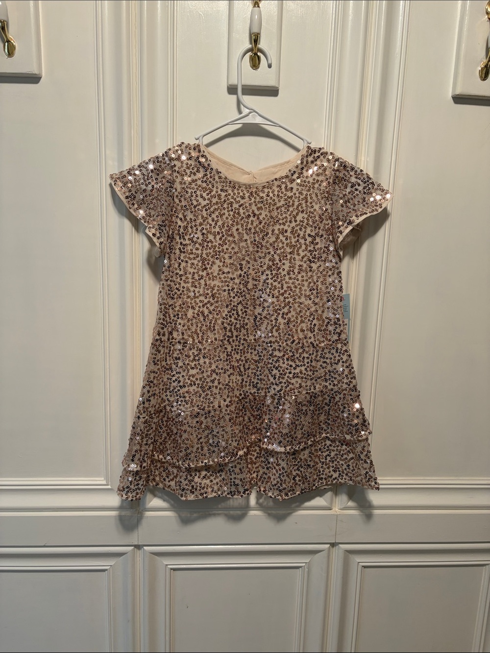 Cat & Jack Rose Gold Sequin Party Dress